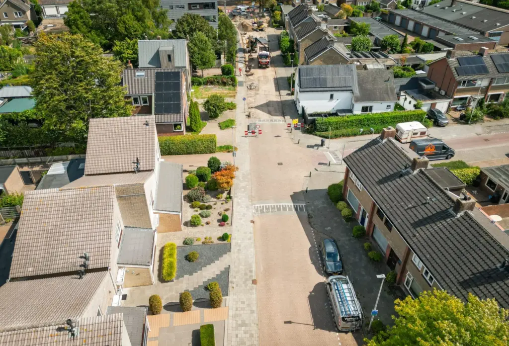Heringerichte straat vanuit de lucht — Figma-ontwerpbeeld